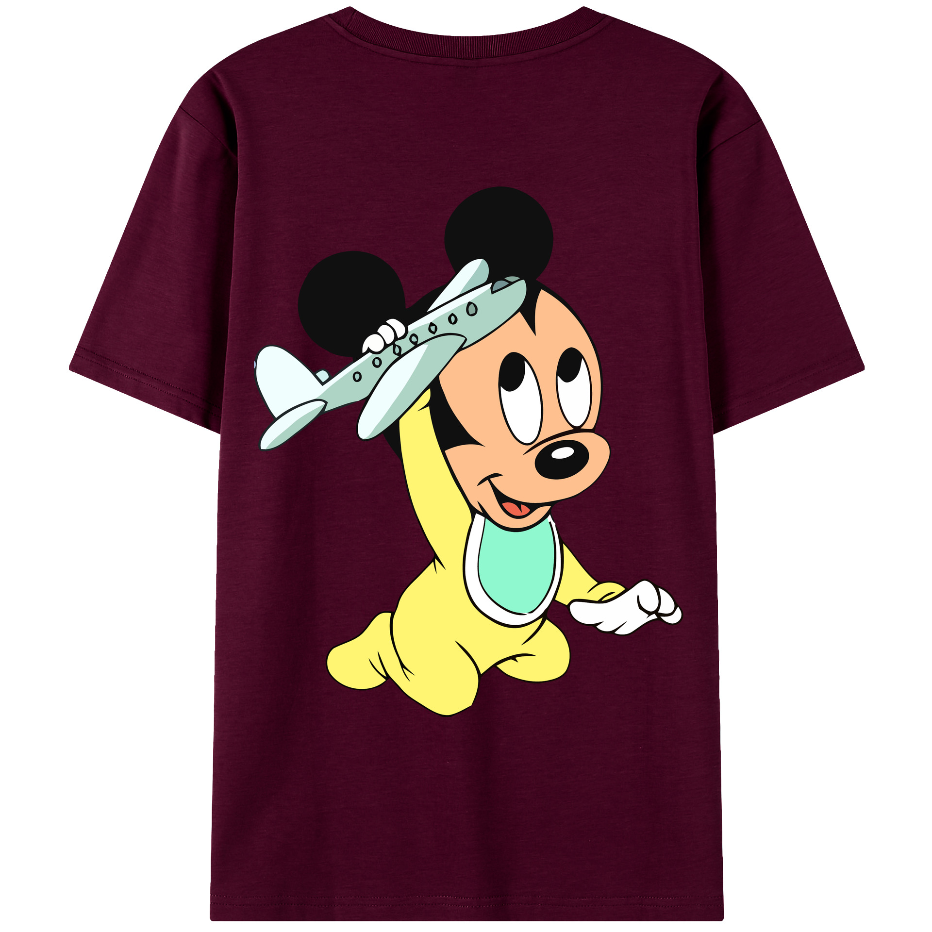 （画像用） ミッキーマウス Mickey Mouse レディース半袖Tシャツ(バックプリント)